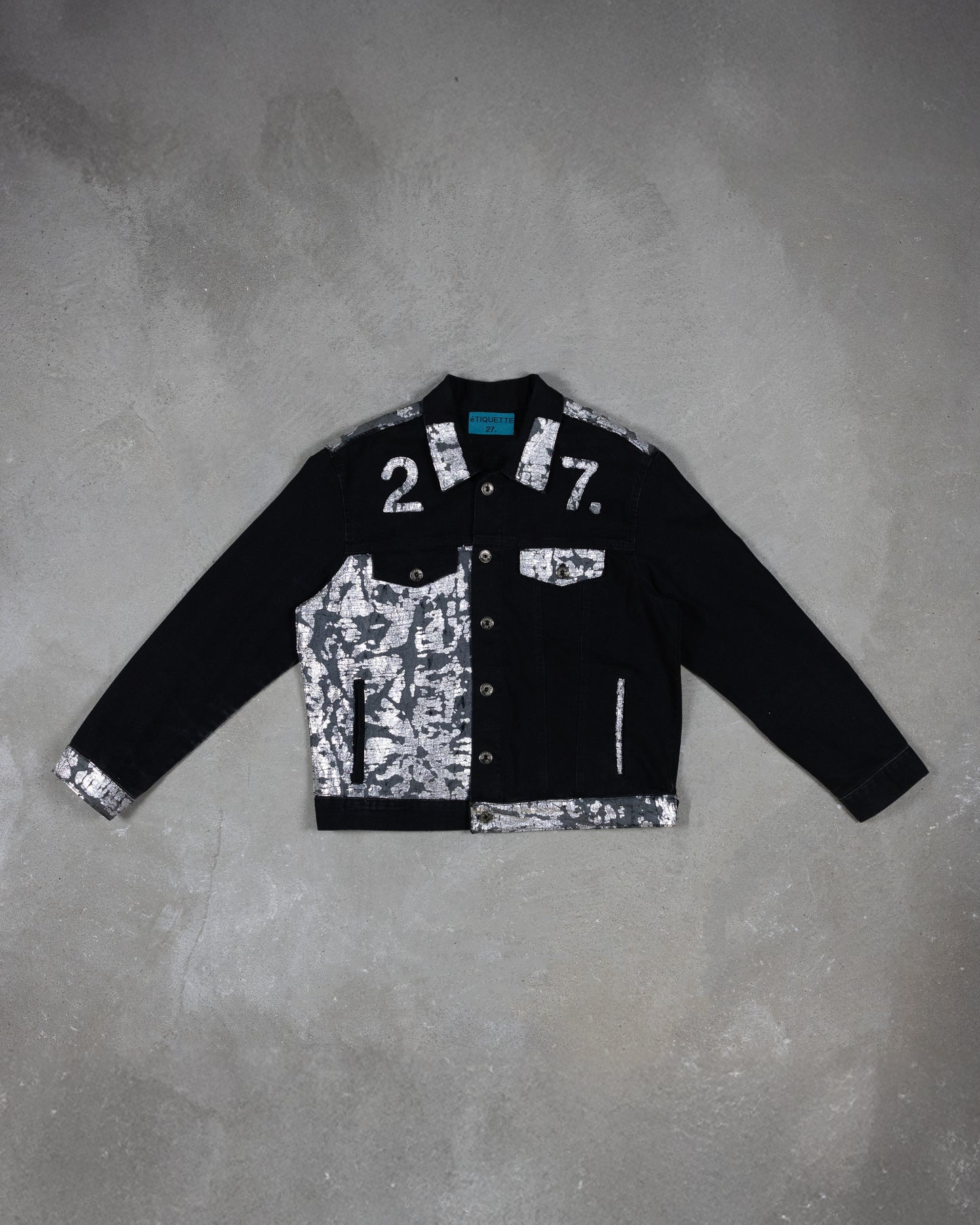 SILVER FOIL DENIM JACKET