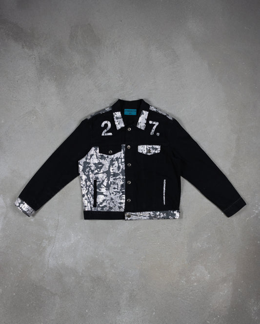 SILVER FOIL DENIM JACKET